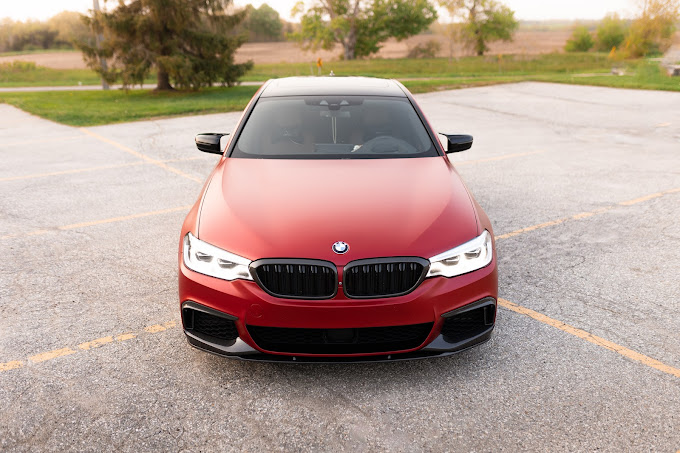 A BMW Wrapped red